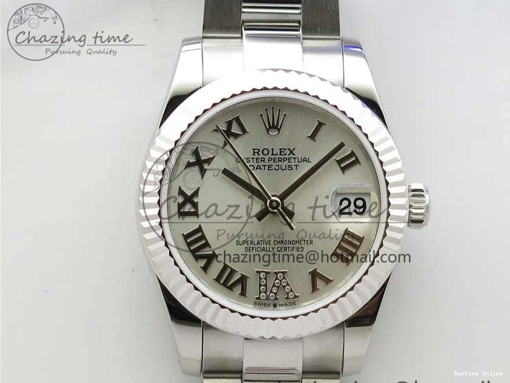 0104 Datejust 31mm 278271 SS BP Maker Best Edition Silver Roman Dial on Oyster Bracelet Trendy 2746